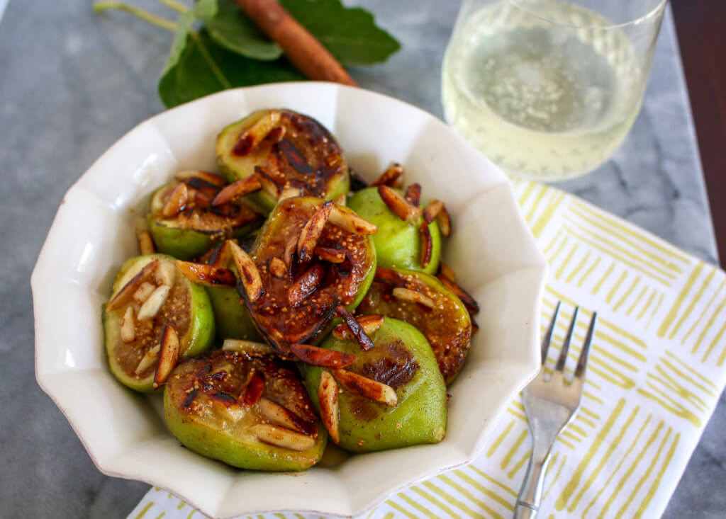 Sautéed Figs with Cinnamon and Almonds