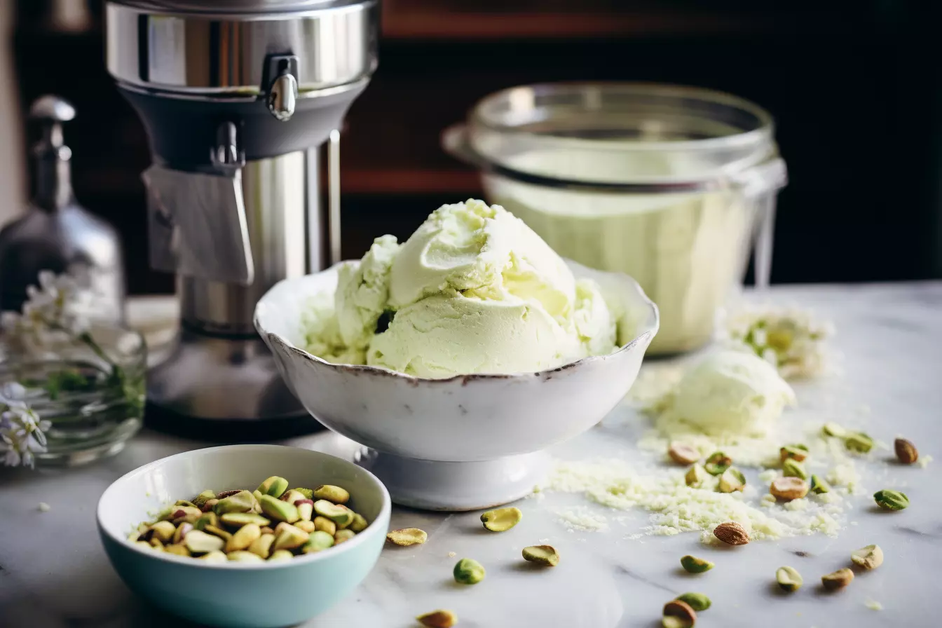 cómo hacer helado casero de pistacho