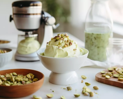 Helado de pistacho: Delicia cremosa con una receta sencilla